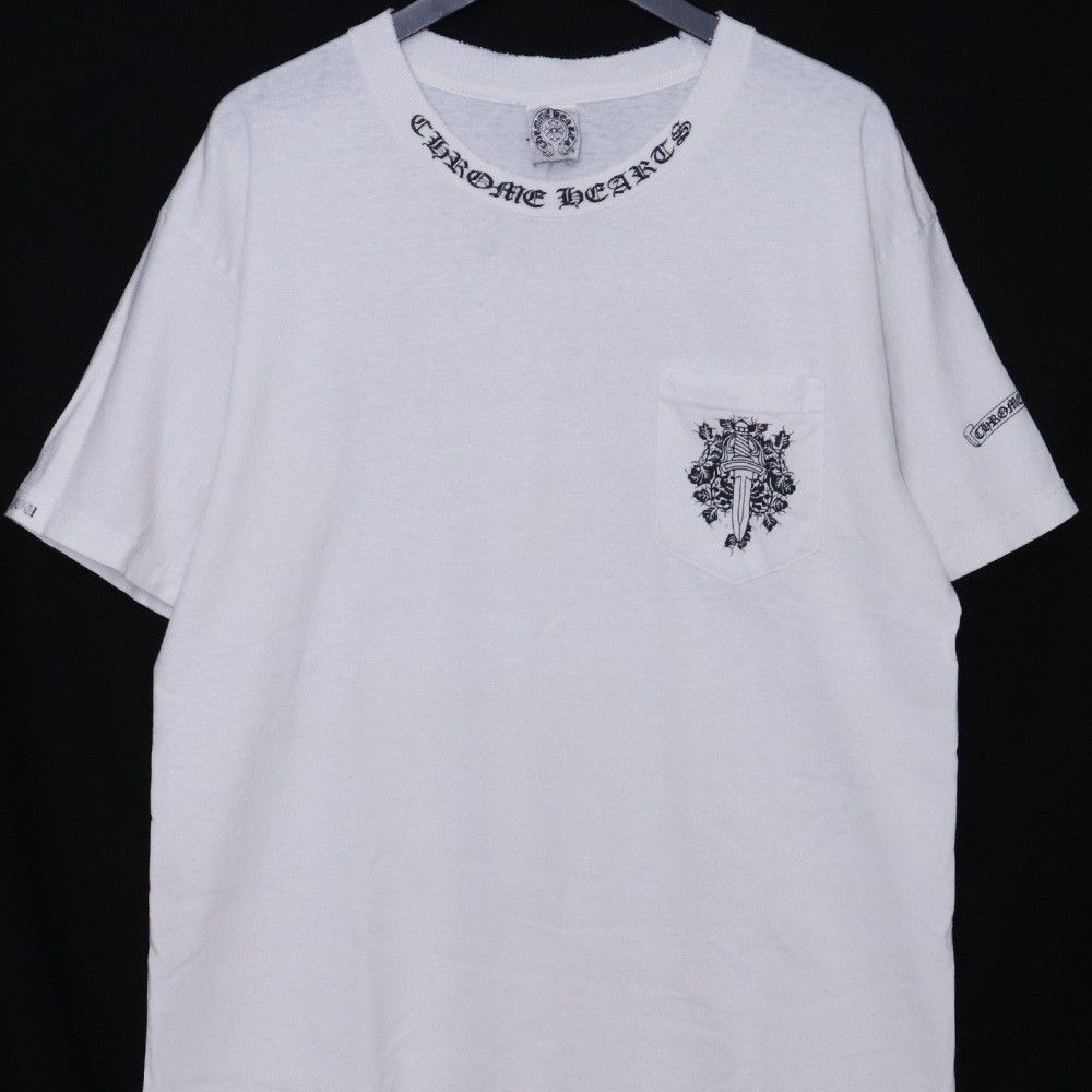 CHROME HEARTS オールドネックロゴ ヴァインダガーポケット Tシャツ