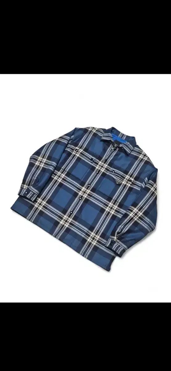 プラダ ブルー CHECK シャツ ジャケット