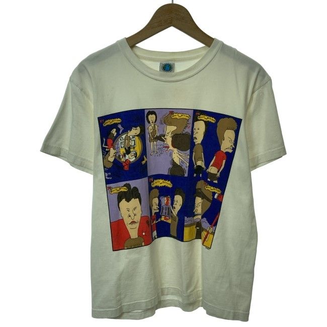 【中古】　X-CHIC　Tシャツ　90s vintage　90年代　OLD　半袖　トップス　キャラクター　ビーバス アンド バットヘッド　プリント　古着　/1590