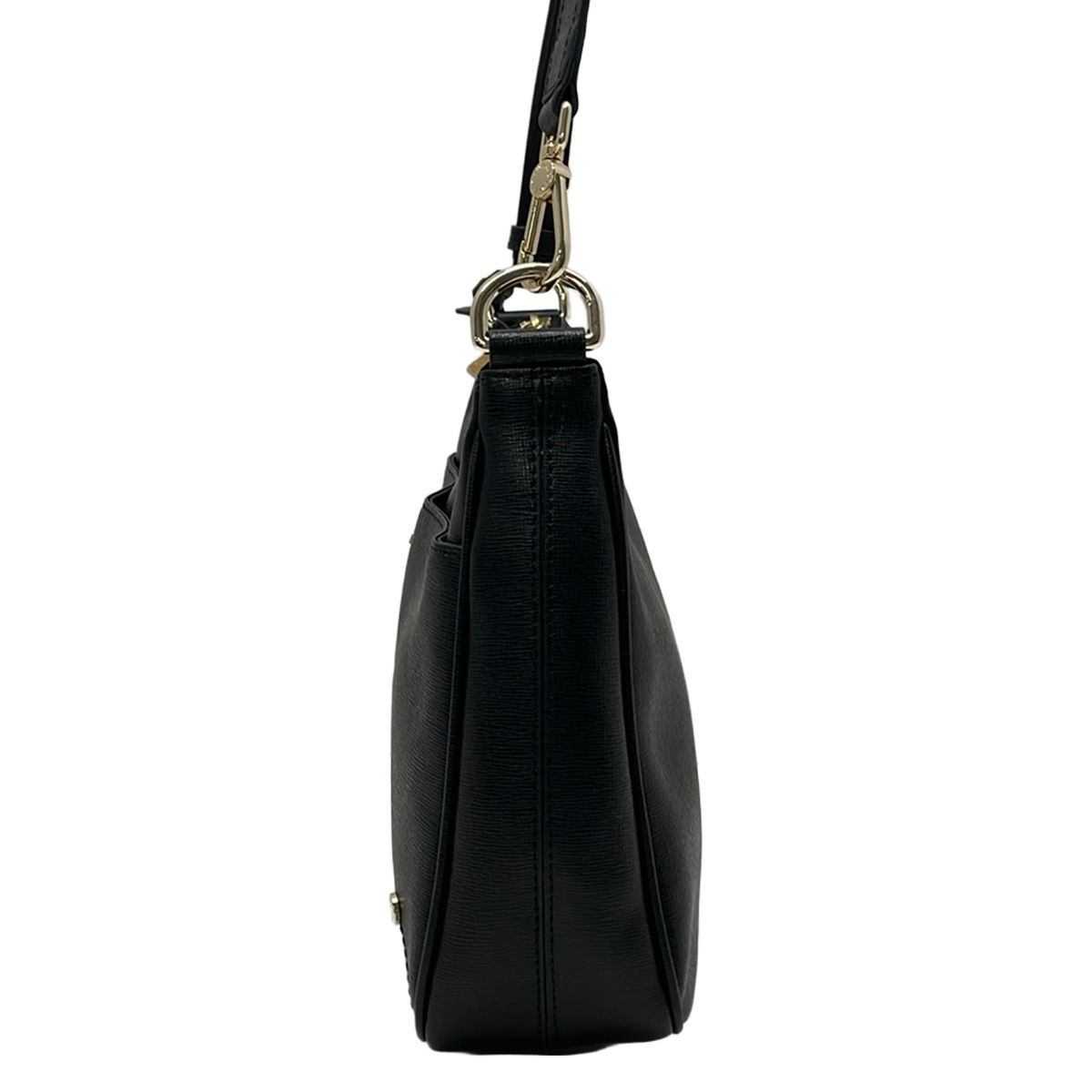 FURLA フルラ ショルダーバッグ ブラック 本革 ストラップ付 保存袋 