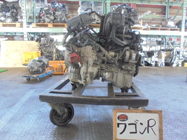 5FV3544 DB3 スズキ ワゴンR MH23S 2型 スティングレーX エンジン本体+CVTミッションセット KA6-3580569 走行距離64910㎞/K6A