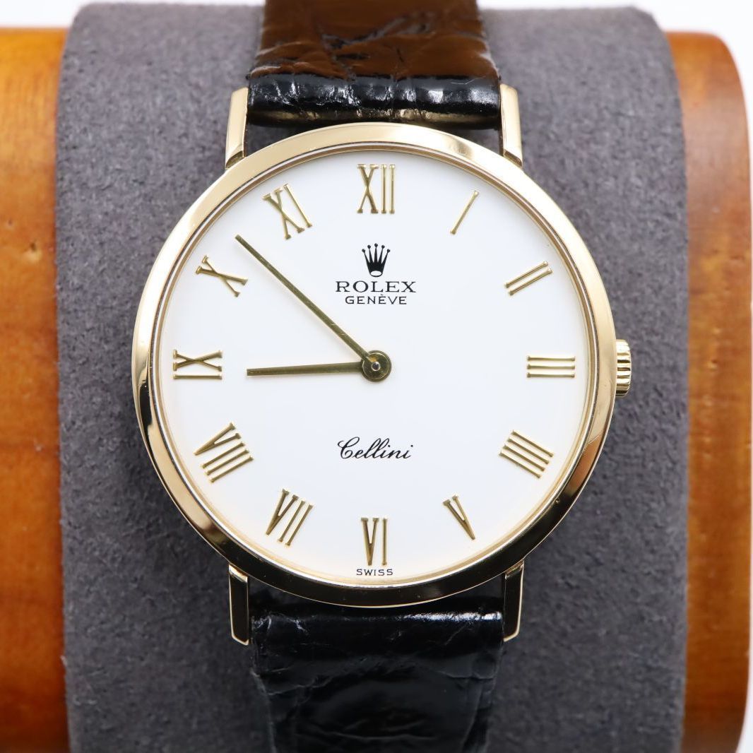 【付属品多数&ノンポリッシュ】A(未使用品に近い)ROLEX チェリーニ 4112 手巻き K18 メンズ レディース 腕時計