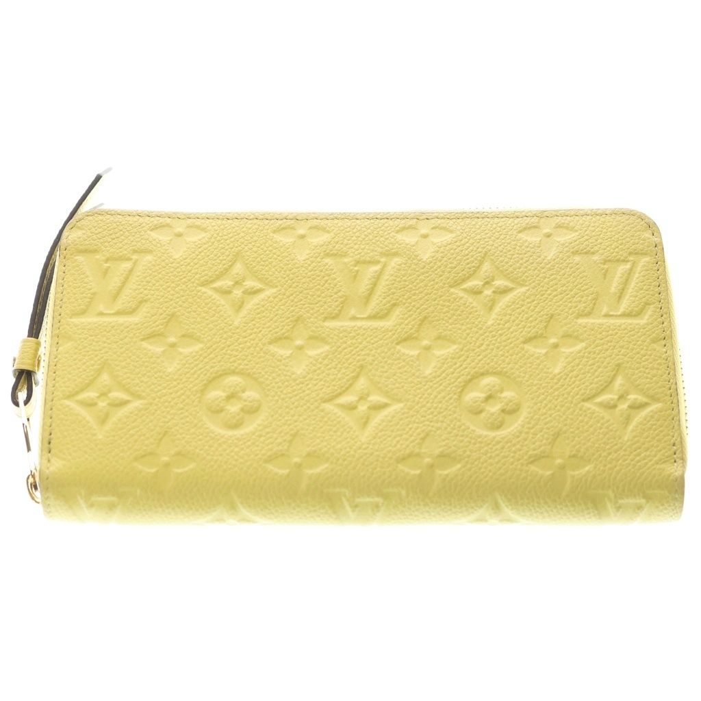 ルイヴィトン エピ 二つ折り財布 イエロー コンパクトウォレット レザー 正規品 LOUIS VUITTON (ルイヴィトン) モノグラムアンプラント ジッピー