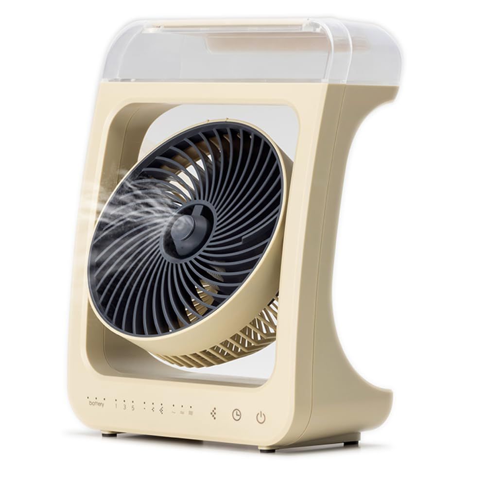 【最新】 トップランド ミスト扇風機 充電式 防水仕様 IPX5 専用ACアダプタ付属 コードレス ミストFAN サンドベージュ SF-DFM10SBe d7d4fb5b