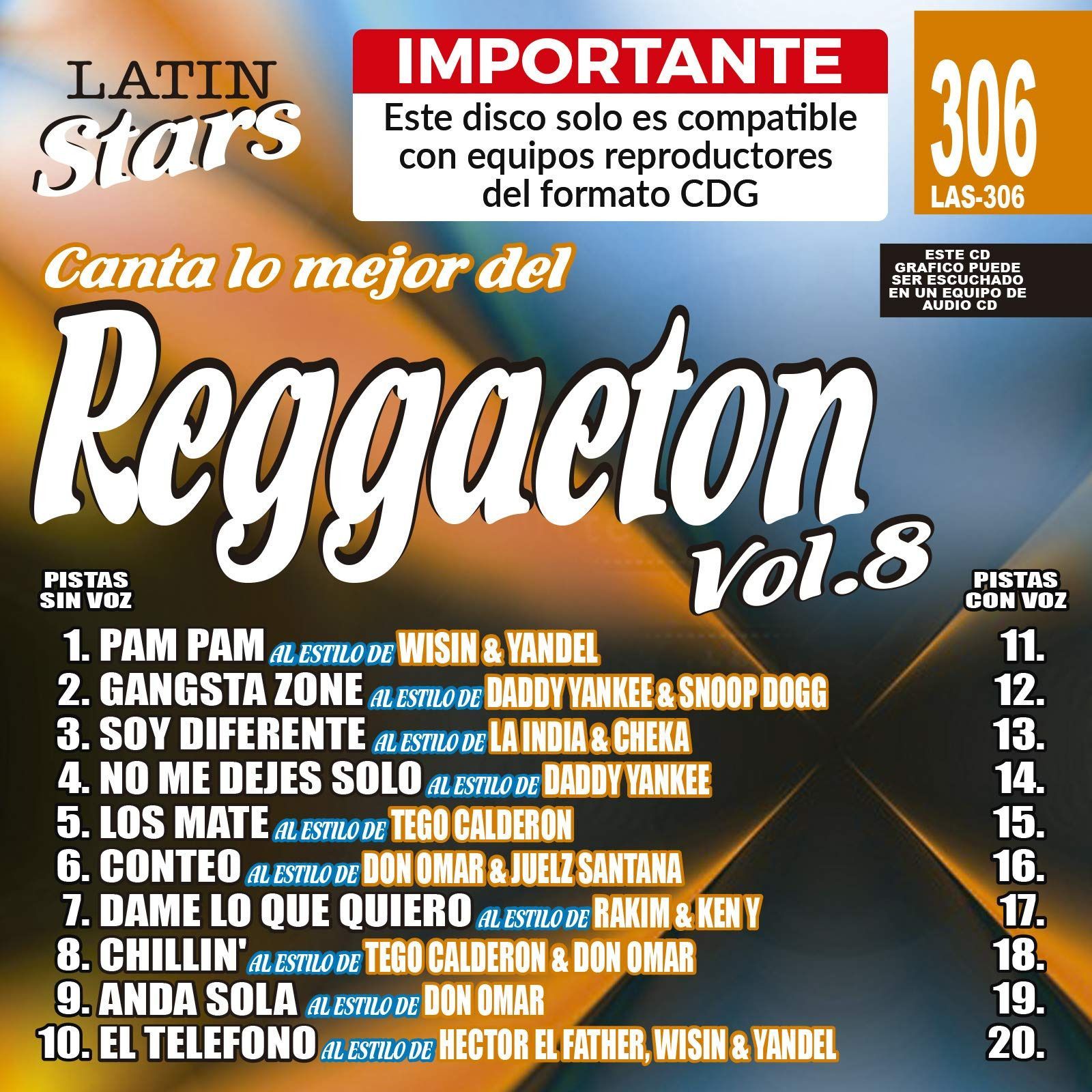【CD】Karaoke: Reggaeton 8 - Latin Stars Karaoke