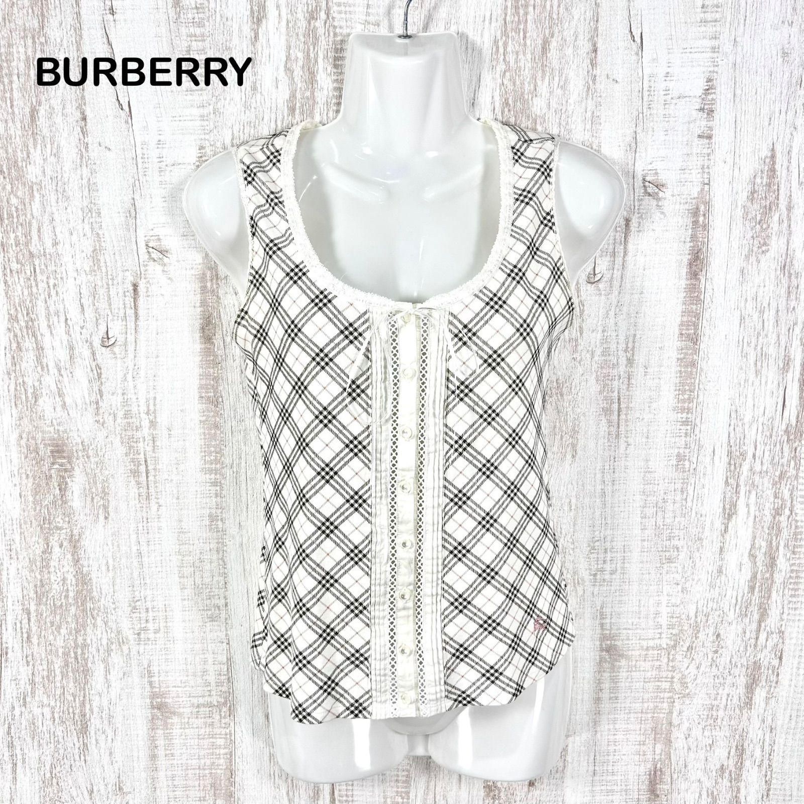 00s BURBERRY BLUE LABEL バーバリーブルーレーベル ホースロゴ刺繡