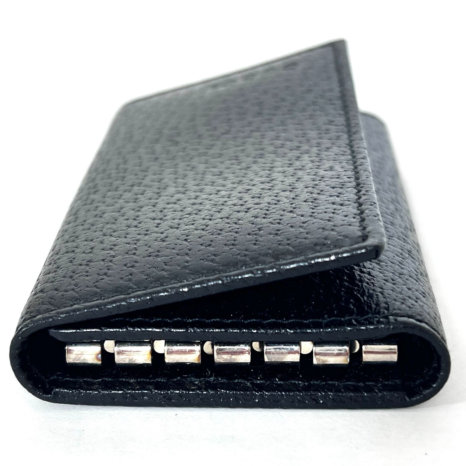 SD7586 新品未使用！ GUCCI グッチ ロゴ 6連キーケース レザー ブラック 033.0959