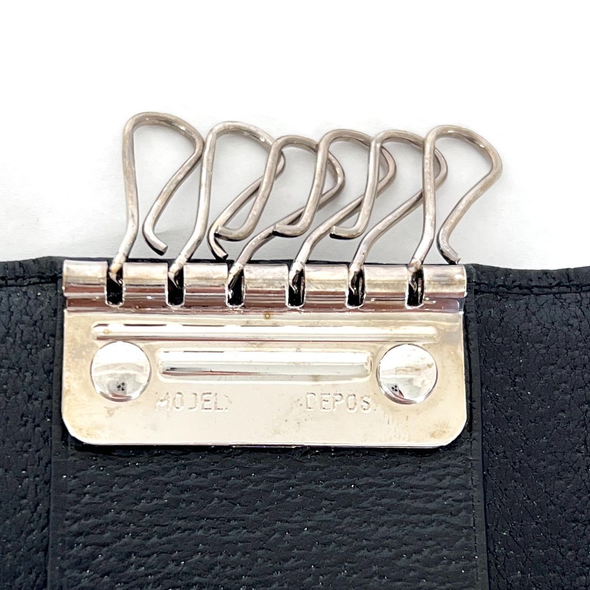 SD7586 新品未使用！ GUCCI グッチ ロゴ 6連キーケース レザー ブラック 033.0959