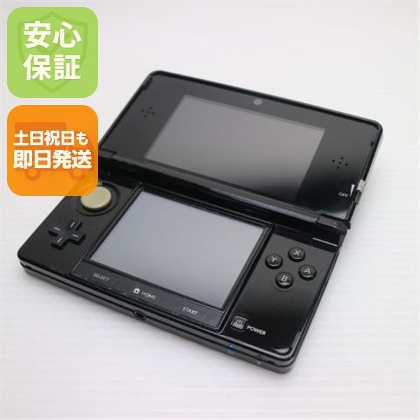 良品中古 ニンテンドー3DS クリアブラック 即日発送 game 任天堂 本体 土日祝発送OK 04000
