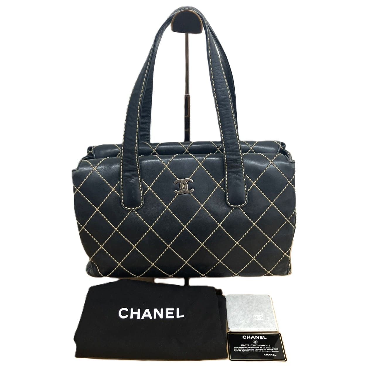 〇 CHANEL シャネル ワイルドステッチ トートバッグ 6番台 - メルカリ