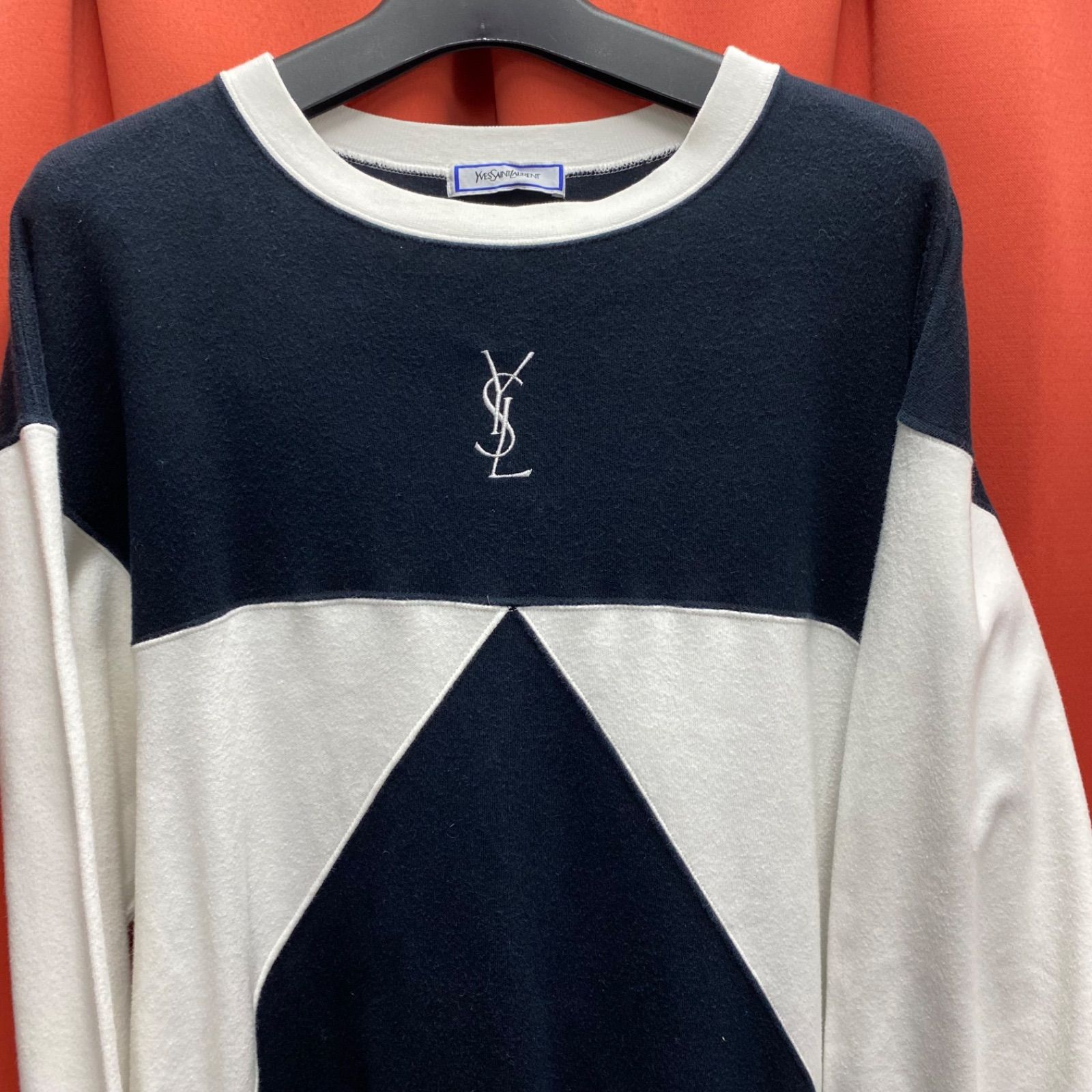 YSL Yves Saint Laurent イヴ・サンローラン　スウェット　長袖　ロゴ　ヴィンテージ
