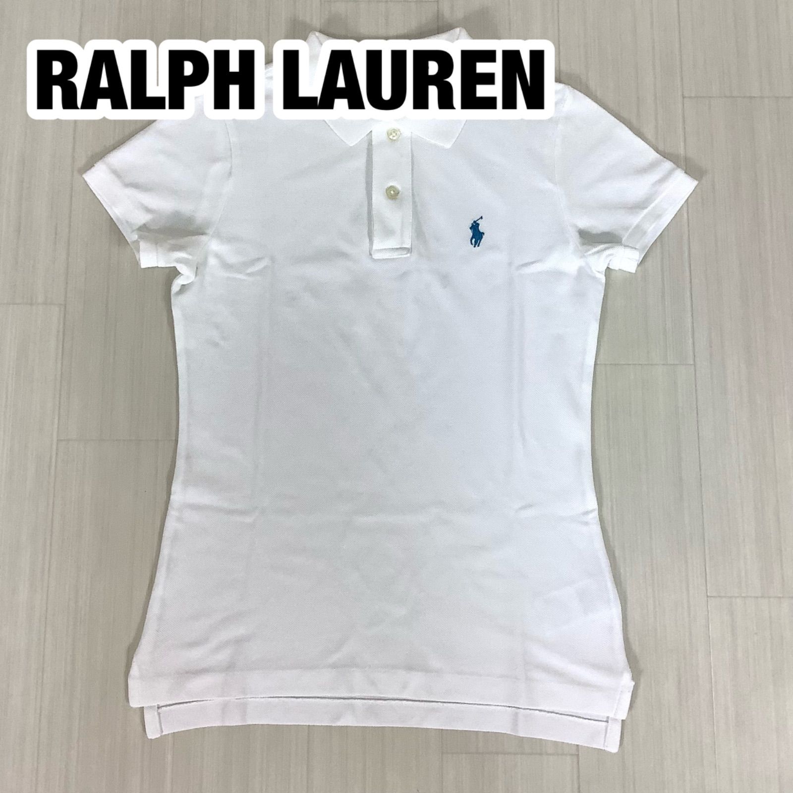 RALPH LAUREN ラルフローレン 刺繍ポニー 半袖ポロシャツ XS ホワイト 
