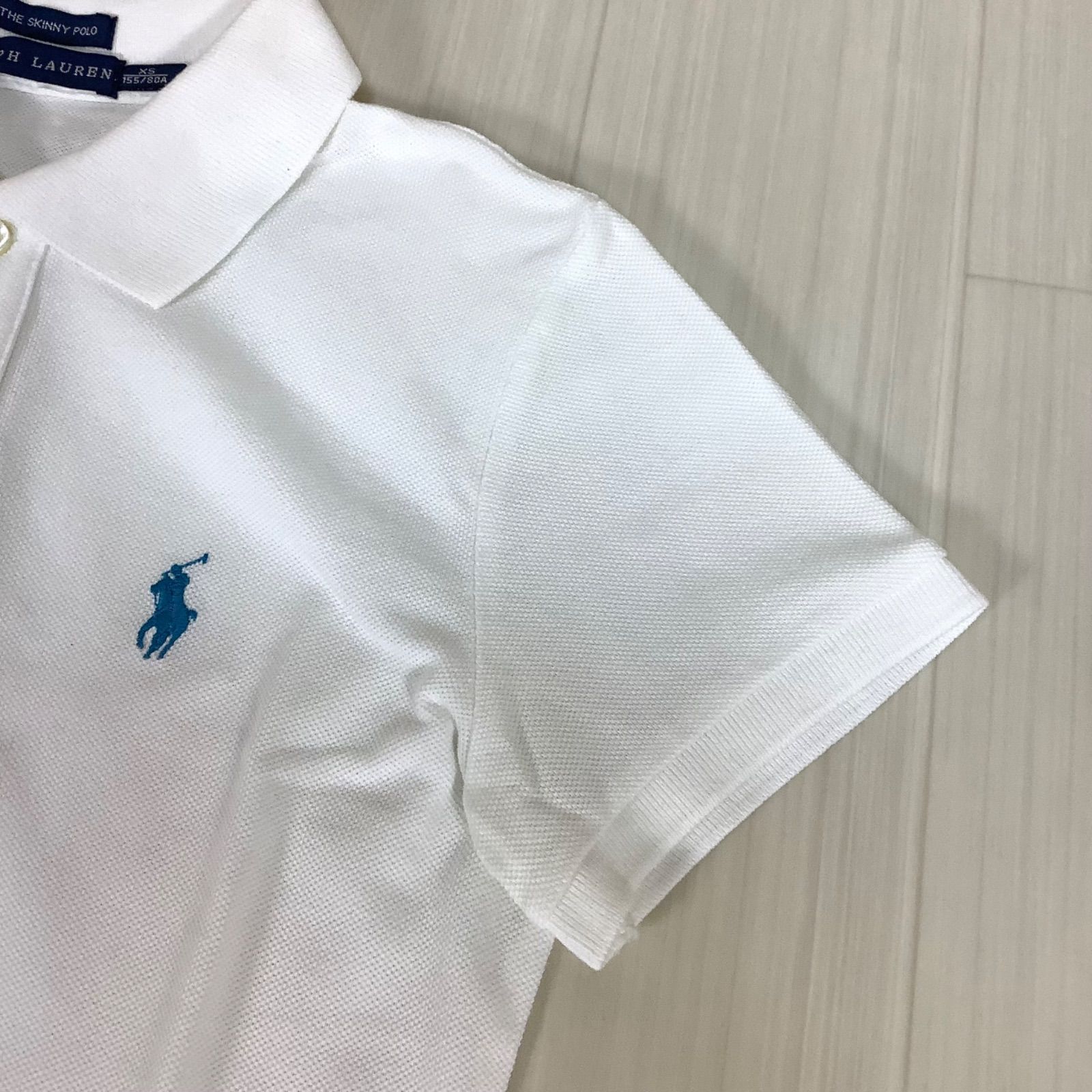 RALPH LAUREN ラルフローレン 刺繍ポニー 半袖ポロシャツ XS ホワイト