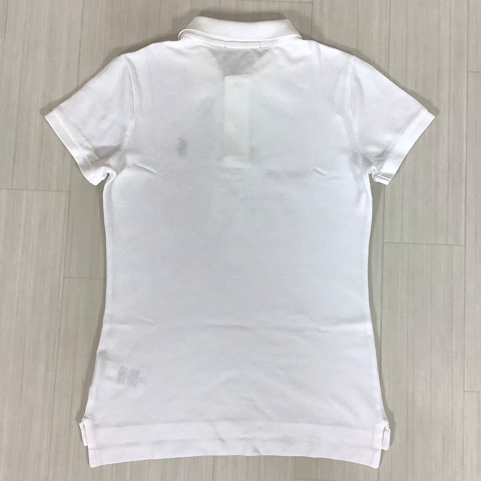 RALPH LAUREN ラルフローレン 刺繍ポニー 半袖ポロシャツ XS ホワイト 