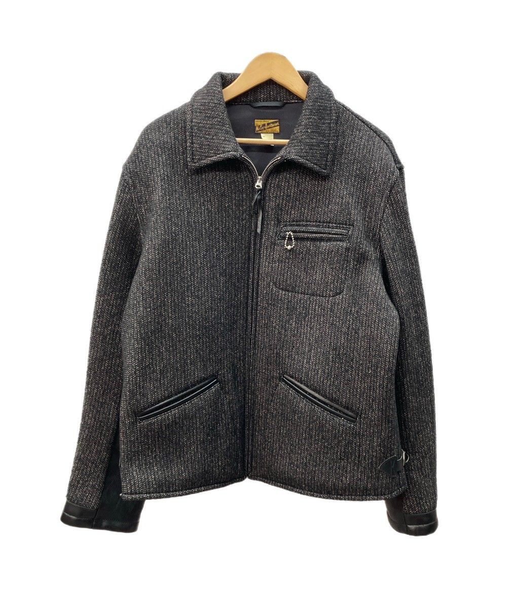 リアルマッコイズ THE REAL McCOY'S WOOL RASCHEL SPORTS JACKET ウール ラッセル スポーツジャケット ビーチクロス サイドアジャスター MJ15141 ジャケット 無地 ブラック 104MT-3194