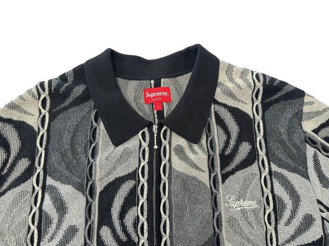 シュプリーム SUPREME 22SS Abstract Textured Zip Up Polo