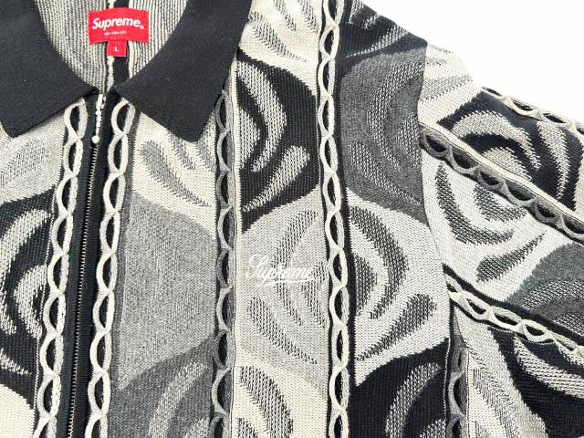 シュプリーム SUPREME 22SS Abstract Textured Zip Up Polo