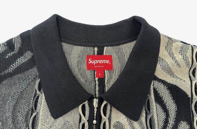 シュプリーム SUPREME 22SS Abstract Textured Zip Up Polo