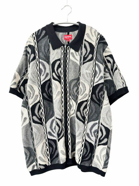 シュプリーム SUPREME 22SS Abstract Textured Zip Up Polo