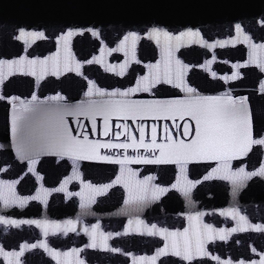 VALENTINO レオパード スウェットシャツ Lサイズ ホワイト ブラック