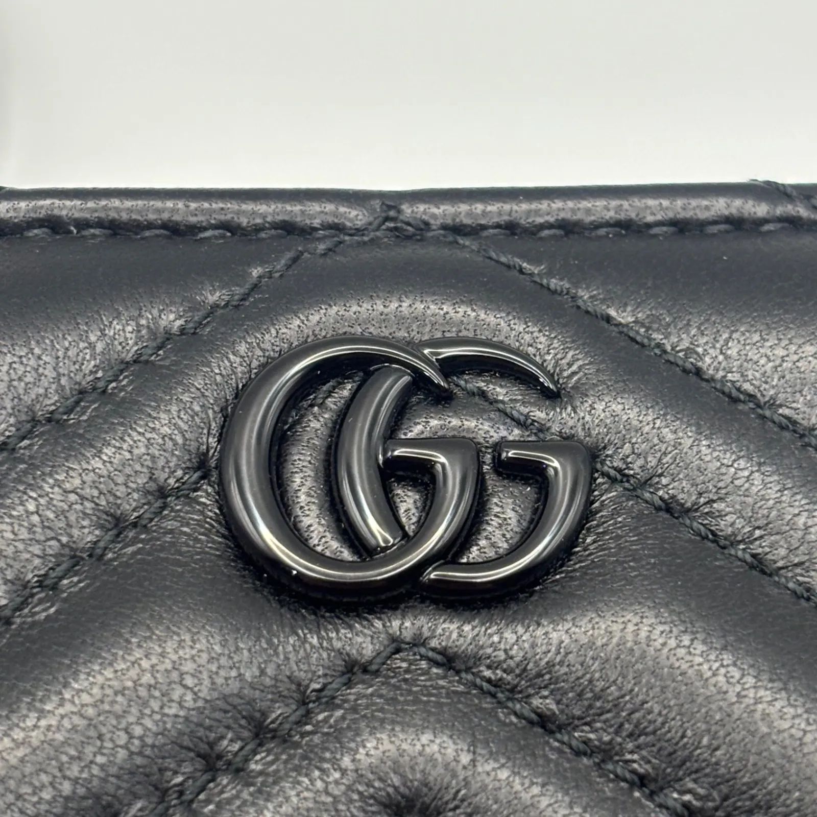 【極美品・未使用】GUCCI(グッチ) レザー ダブルG コンパクトウォレット キルティングレザー 773427 【極美品・未使用】GUCCI(グッチ) レザー ダブルG コンパクトウォレット キルティングレザー 773427