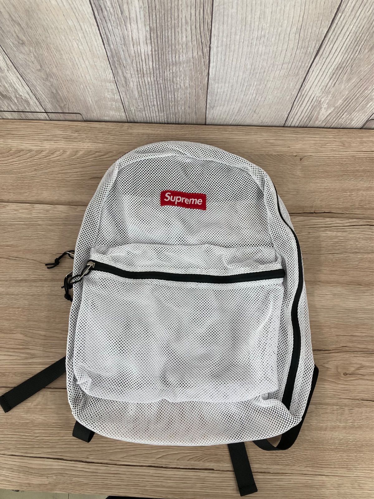 Supreme シュプリーム メッシュ バックパック リュック ホワイト ロゴ