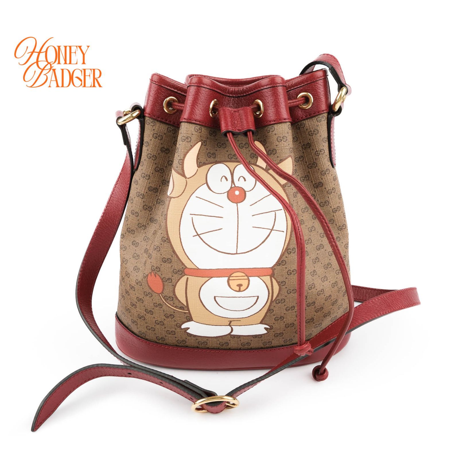 【希少/極美品】グッチ ドラえもん コラボ ミニバケット ショルダーバッグ