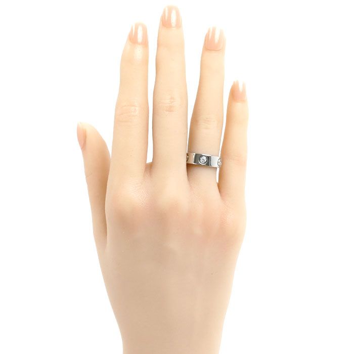 CARTIER カルティエ Pt950プラチナ ラブリング 1Pダイヤ リング・指輪