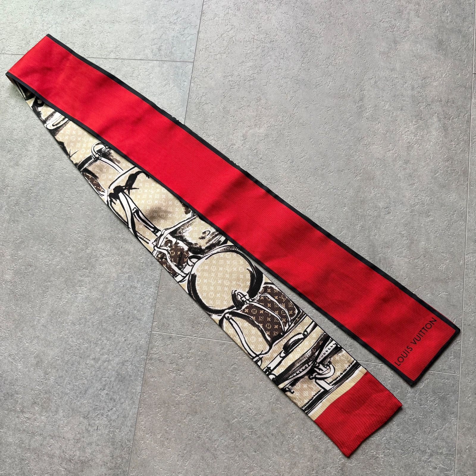 LOUIS VUITTON ルイヴィトン バンドー トランク シルク ツイリー