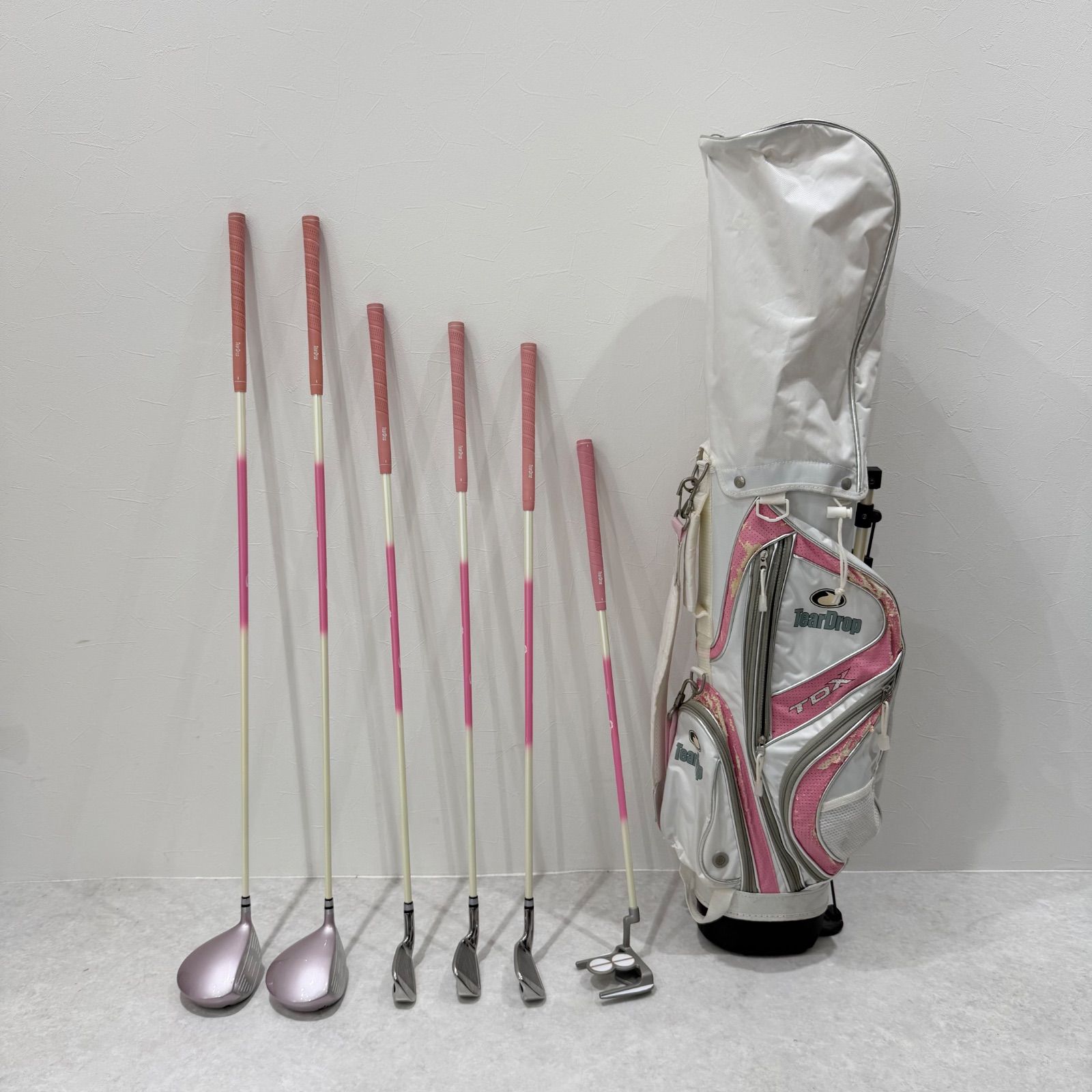 TearDrop 他ジュニアレディースクラブセット TearDrop ジュニアゴルフクラブセット 6本【9-12才用/130-150cm