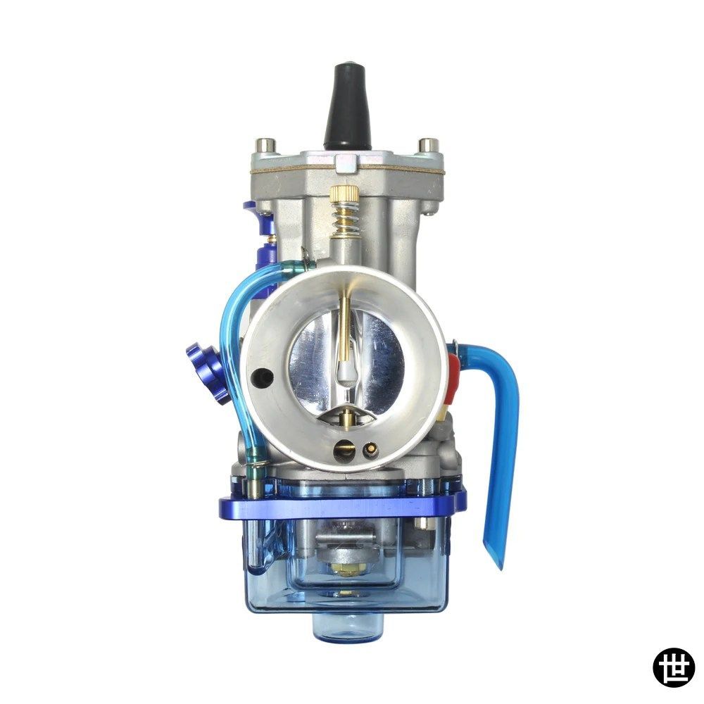 オートバイキャブレター OKO POWER JET PWK キャブレター 24 26 28 30 32 34 MM 2T 4T 青色クリアカバーボウル