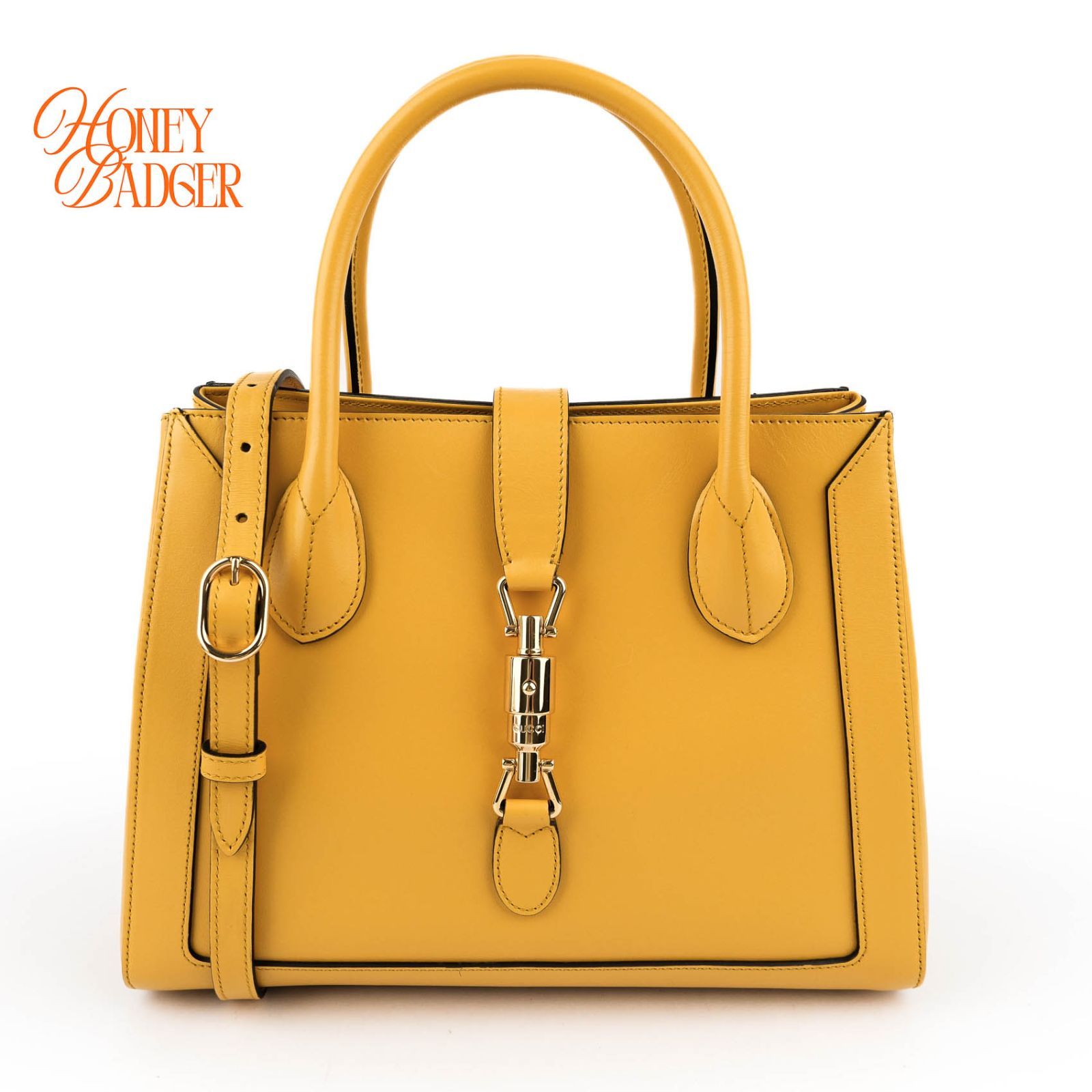 【大人気】GUCCI ジャッキー 1961 ミディアム ピストンロック イエロー ショルダーバッグ トートバッグ 2WAY