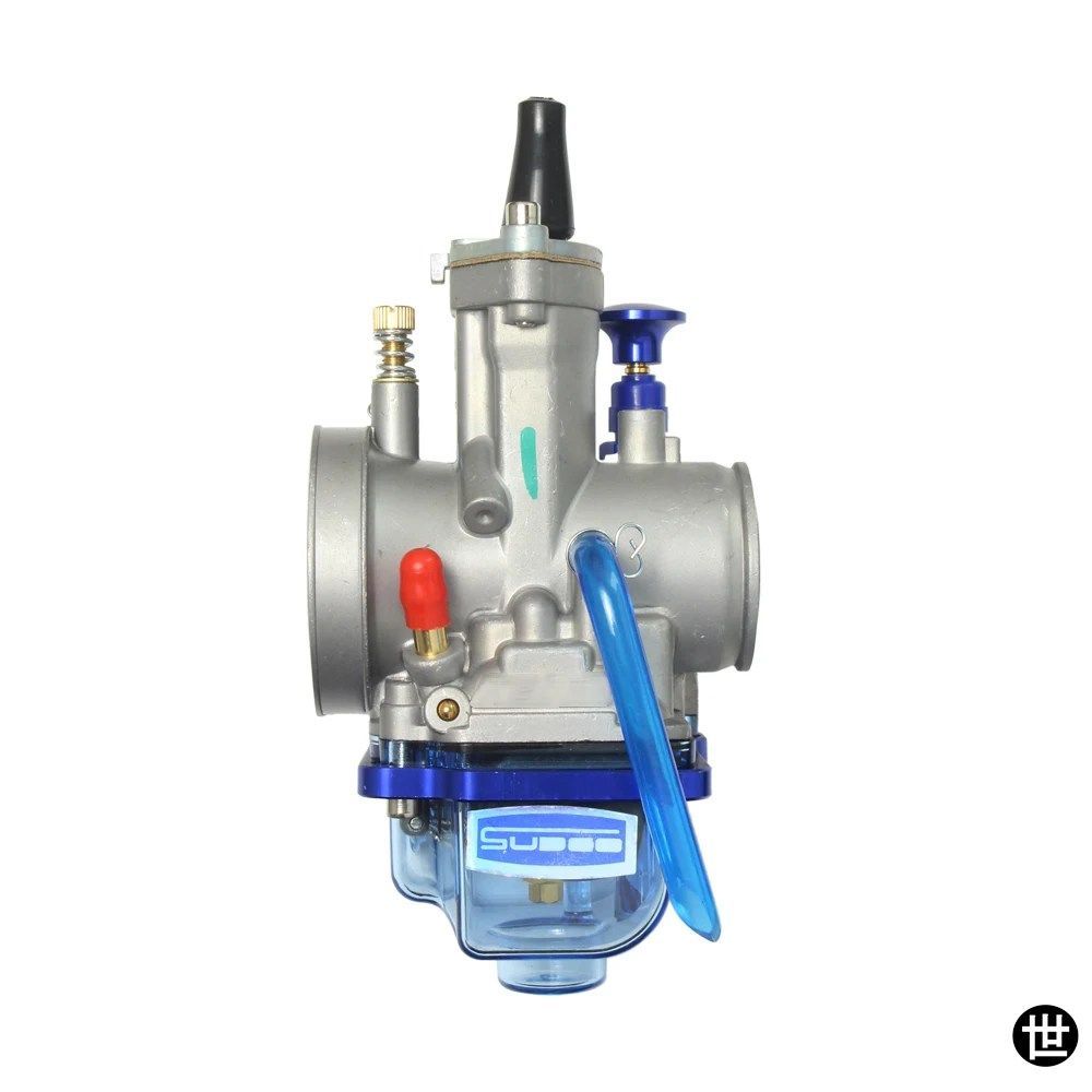 オートバイキャブレター OKO POWER JET PWK キャブレター 24 26 28 30 32 34 MM 2T 4T 青色クリアカバーボウル