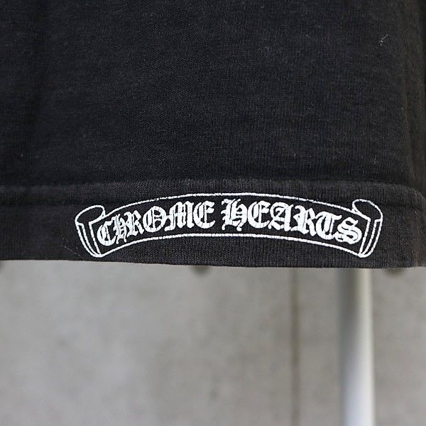 CHROME HEARTS 銀座店 クロムハーツ オールド Tバー 袖マルチプリント ロンT 長袖 メンズ size:M 黒 103443