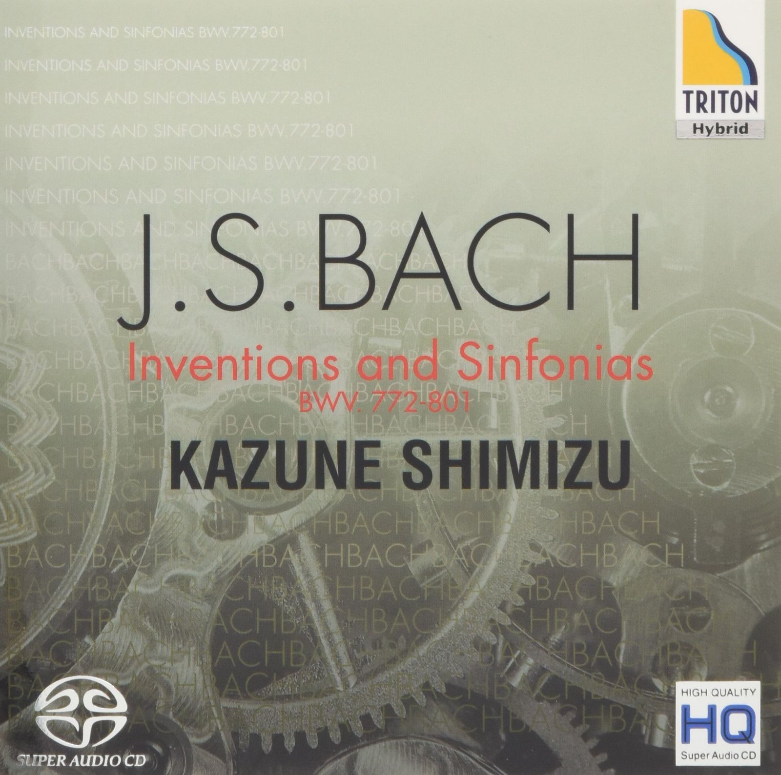 【CD】J.S.バッハ:インヴェンションとシンフォニア bwv.772-801