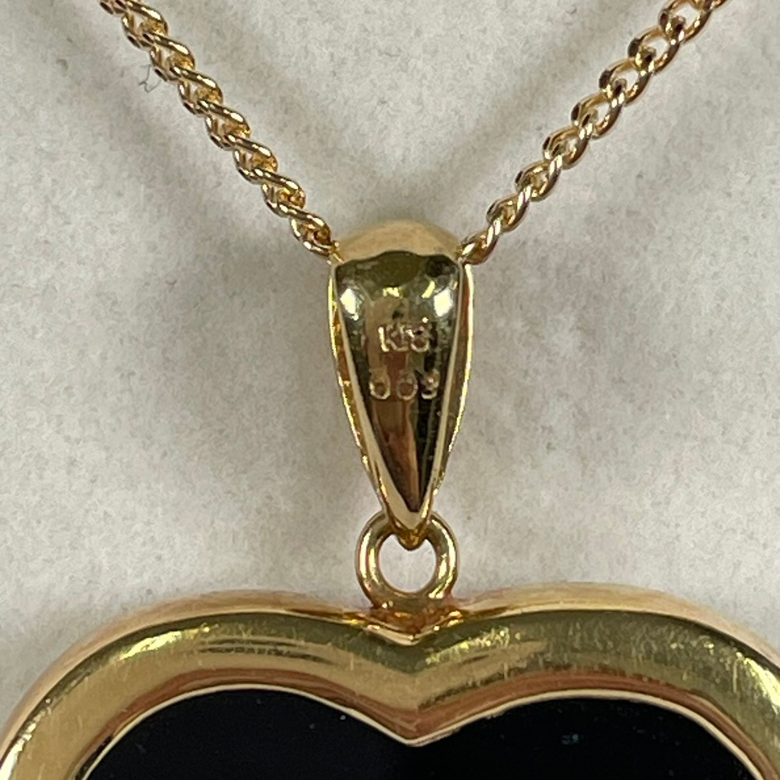 カメオ ハート ダイヤ ペンダント K18 0.03ct 総重量約6.6g