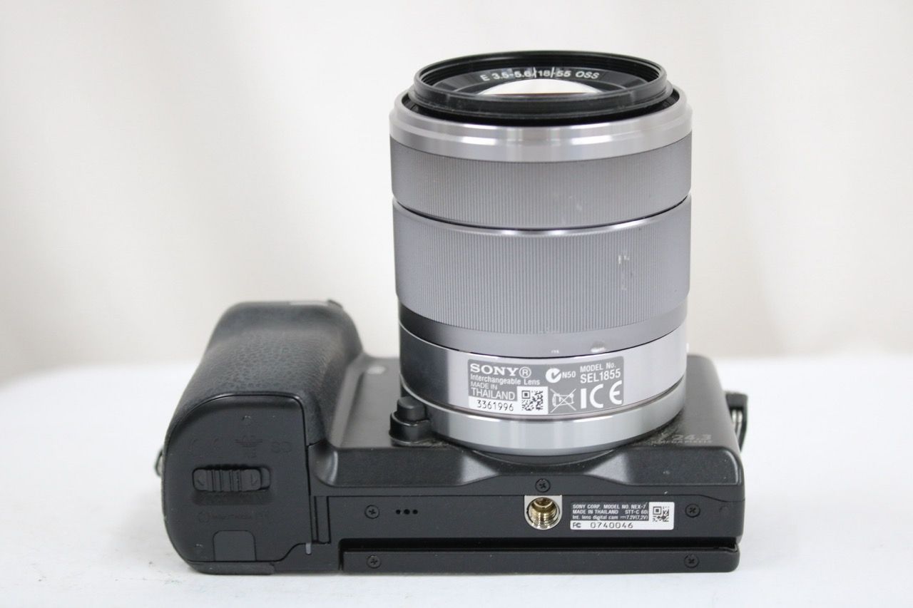 【返品保証】 【シャッター回数5回】ソニー Sony α NEX-7 ブラック E 18-55mm F3.5-5.6 OSS ミラーレス一眼 e12362