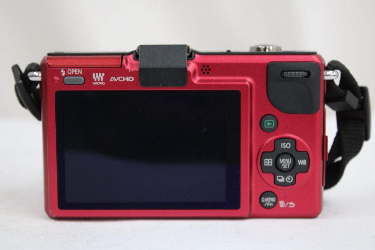 【返品保証】 【シャッター728回】パナソニック Panasonic DMC-GF2 レッド G 14mm F2.5 ASPH ミラーレス一眼 e12364