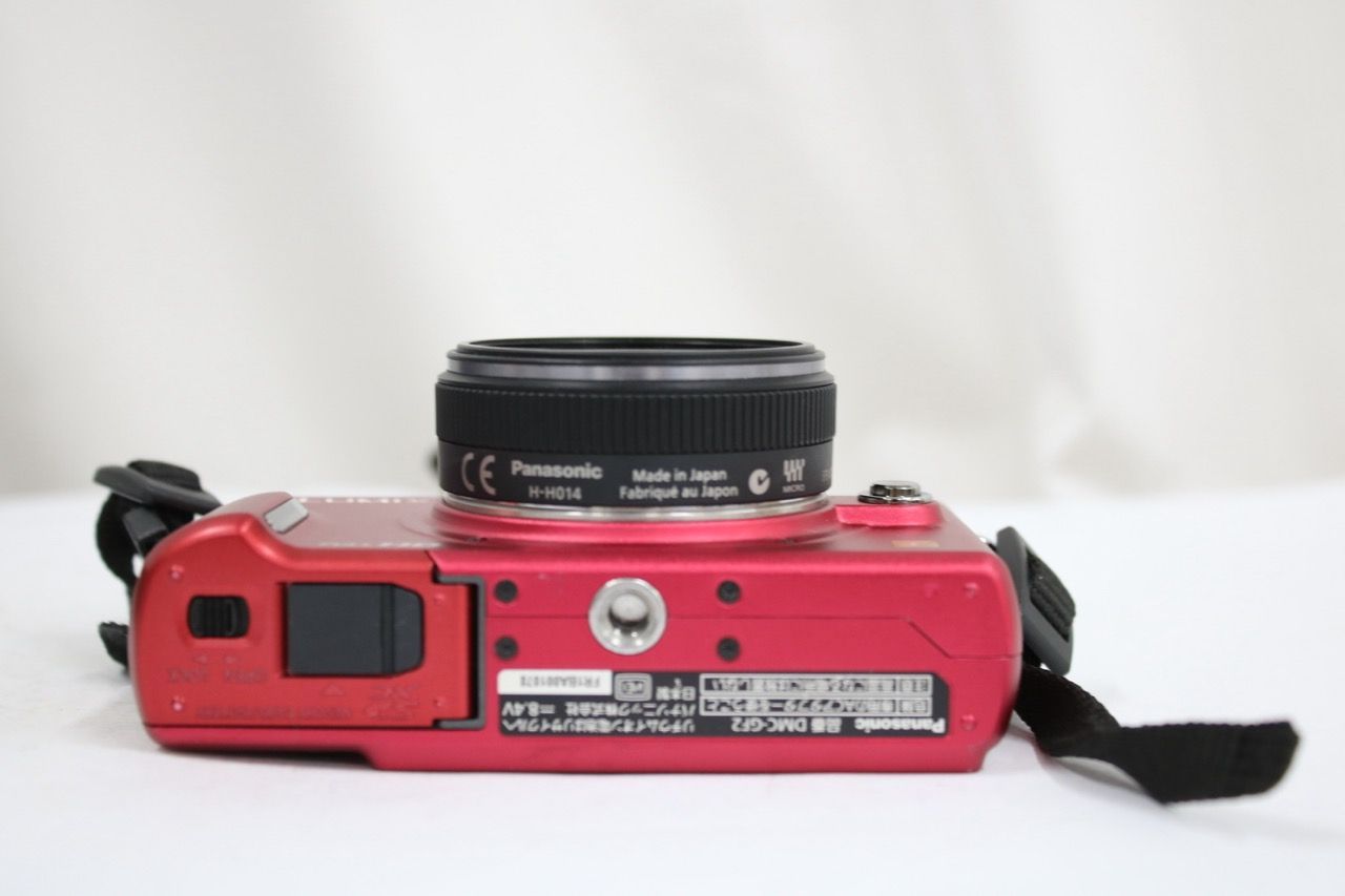 【返品保証】 【シャッター728回】パナソニック Panasonic DMC-GF2 レッド G 14mm F2.5 ASPH ミラーレス一眼 e12364