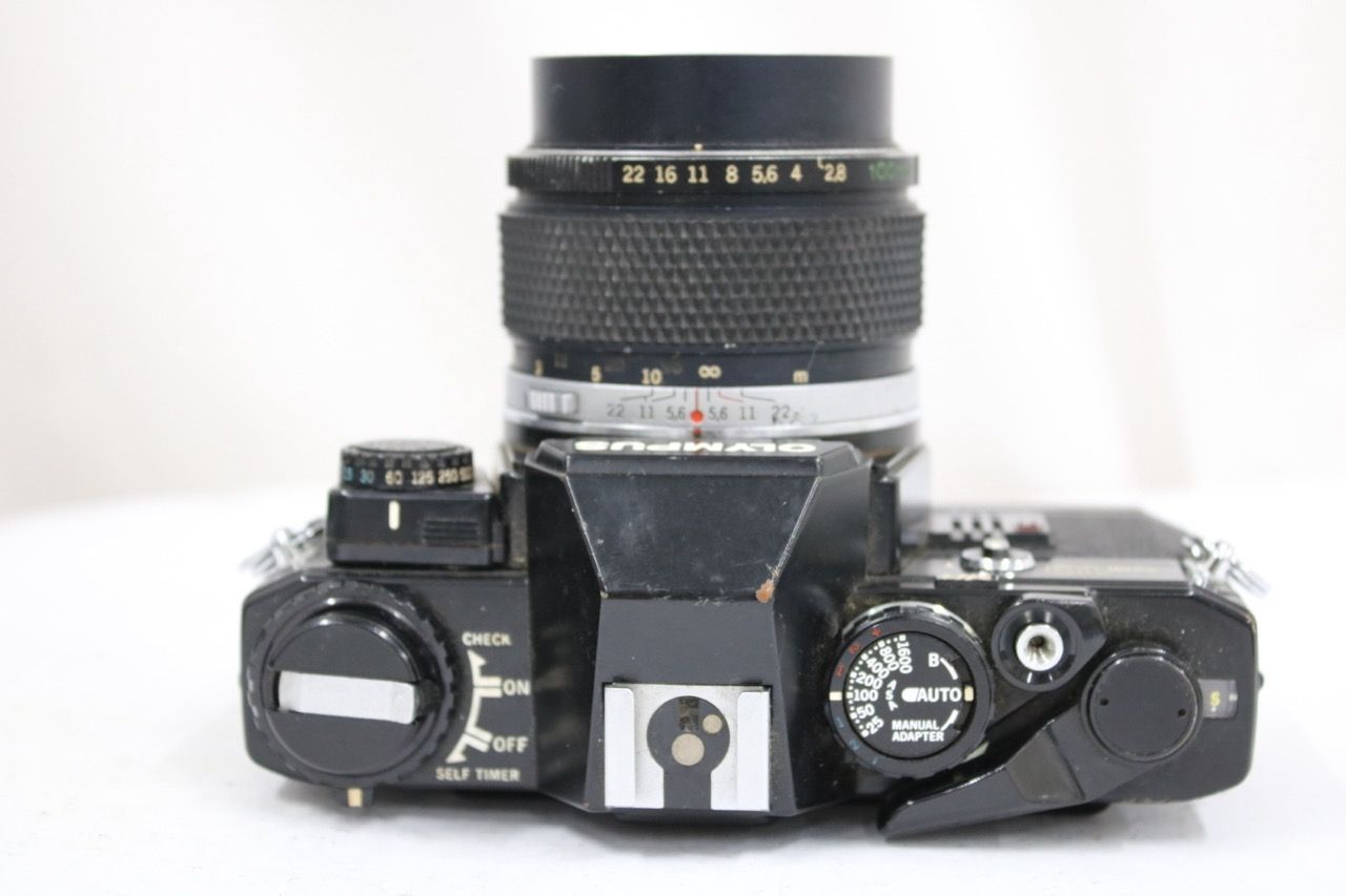 【返品保証】 オリンパス Olympus OM-10 E.ZUIKO AUTO-T 100mm F2.8 ボディレンズセット e12403