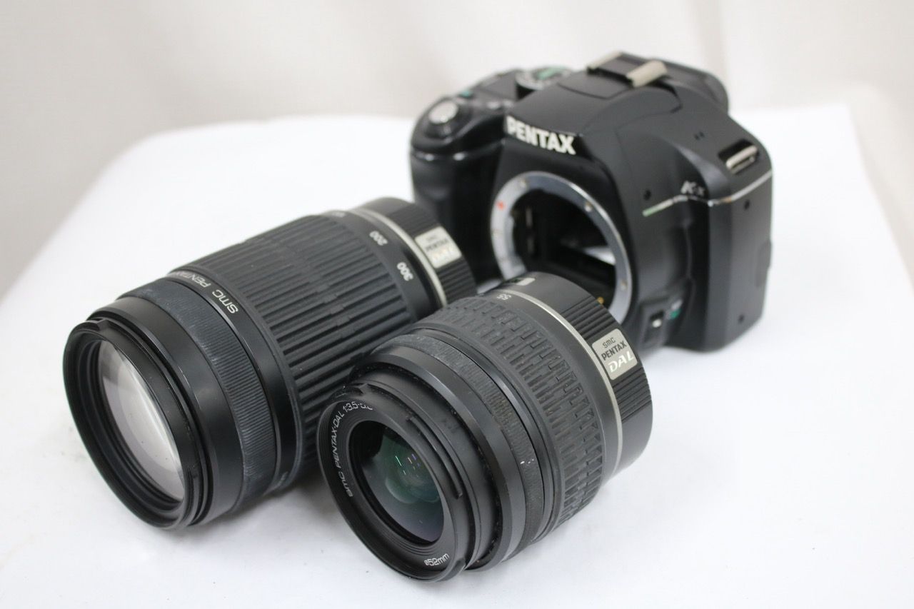 【訳あり品】 ペンタックス Pentax K-x SR smc 18-55mm AL 55-300mm ED デジタル一眼 e12406