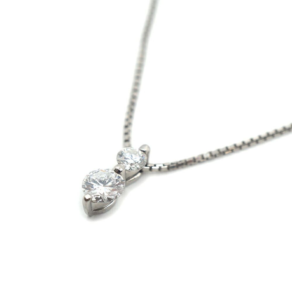【栄】ジュエリー ダイヤモンド ネックレス PT900 PT850 0.302ct 0.125ct シルバー 約4.4g 小物 その他 本体品のみ 【栄】ジュエリー ダイヤモンド ネックレス PT900 PT850 0.302ct 0.125ct シルバー 約4.4g 小物 その他 本体品のみ
