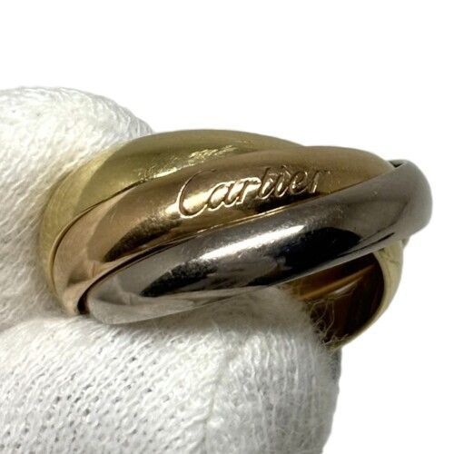 CARTIER　カルティエ　トリニティ　リング　クラシックモデル　B4052750　750PG　750WG　750YG　＃50　ブランドジュエリー　指輪　10号　K18　18金　Au750　スリーカラーゴールド　三連【中古】【86702】