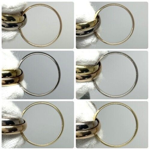 CARTIER　カルティエ　トリニティ　リング　クラシックモデル　B4052750　750PG　750WG　750YG　＃50　ブランドジュエリー　指輪　10号　K18　18金　Au750　スリーカラーゴールド　三連【中古】【86702】