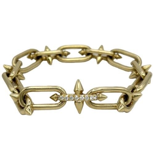 Tiffany&Co. ティファニー タイタン クラスプ ブレスレット by ファレル・ウィリアムス エクストララージ 73470110 750YG ダイヤモンド0.28ct チェーン Au750 K18YG イエローゴールド【中古】【86488】 Tiffany&Co. ティファニー タイタン クラスプ ブレスレット by ファレル・ウィリアムス エクストララージ 73470110 750YG ダイヤモンド0.28ct チェーン Au750 K18YG イエローゴールド【中古】【86488】
