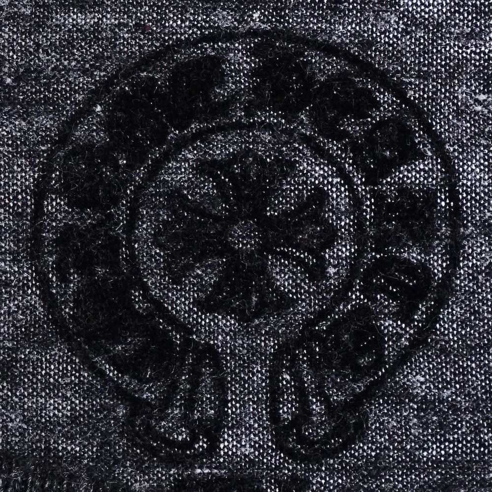 CHROME HEARTS オールド スクロールラベルフローラルクロスプリントヘンリーネックカットソー XLサイズ グレー