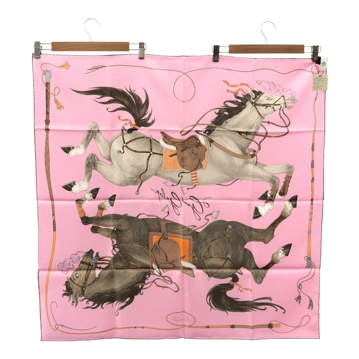 未使用 HERMES エルメス カレ90 Grand Galop グラン・ギャロップ 2026春夏 シルク100 スカーフ ピンク H23711