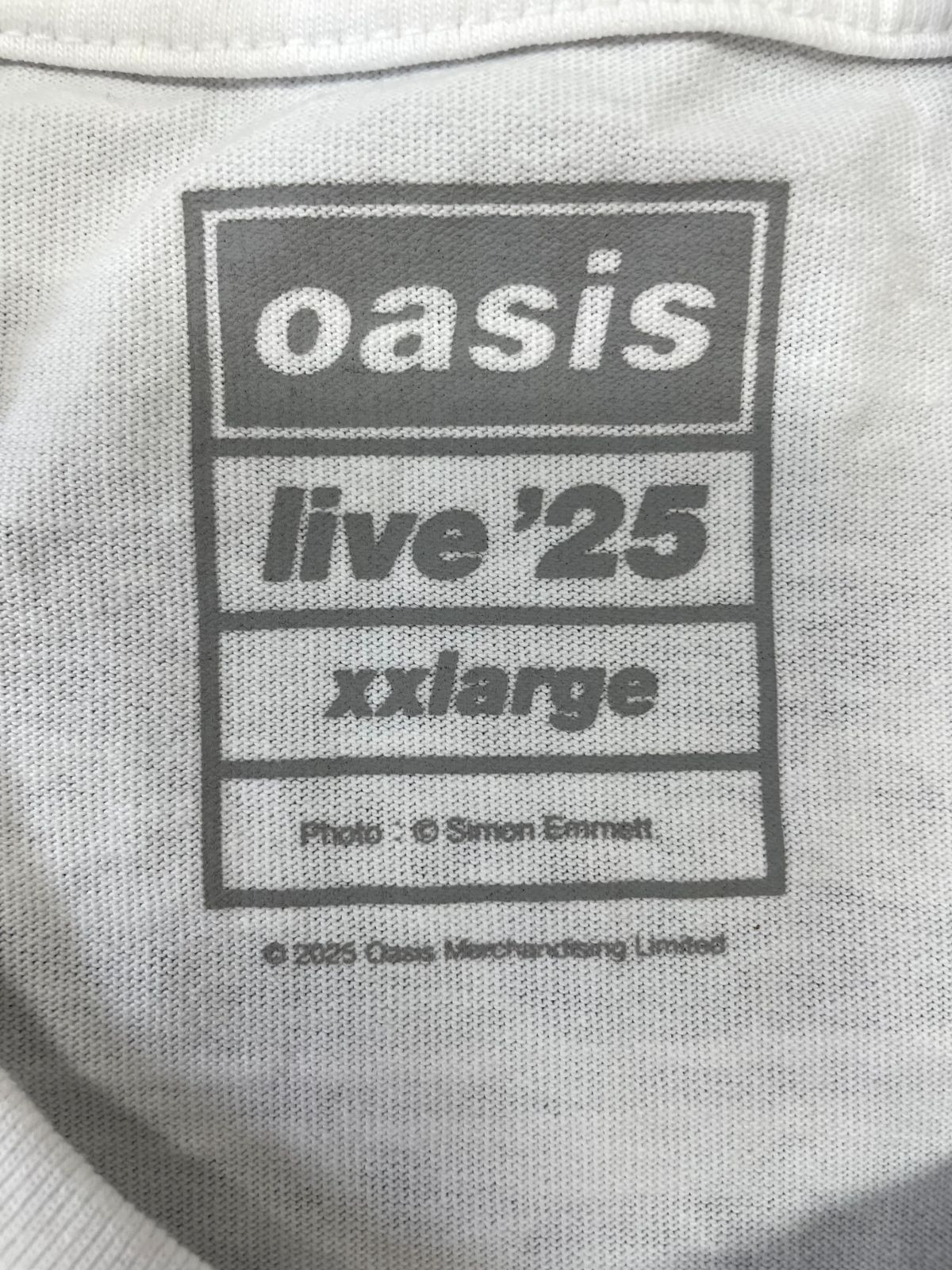 Oasis ワールドツアー 2025 Tour Photo Tシャツ 【M128-20260525-02KS
