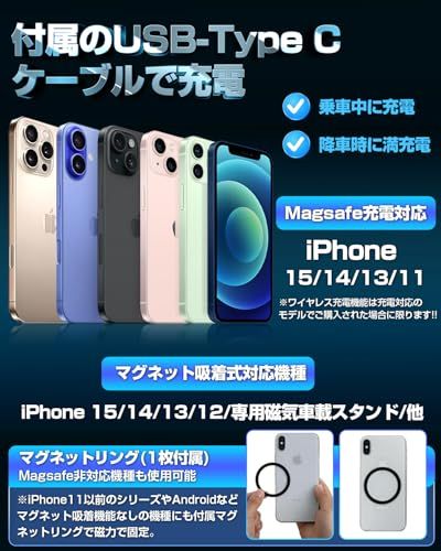 【新時代を開く・史上最強の磁力 最高傑作】車載用スマホホルダー ワイヤレス充電 充電機能搭載 最大15W急速充電 耐荷重1.5KG 強力マグネット搭載 真空吸着 360度回転 マグリング付属 車用スマートフォンホルダー 車載用 スマホホルダー 4a204650 【新時代を開く・史上最強の磁力 最高傑作】車載用スマホホルダー ワイヤレス充電 充電機能搭載 最大15W急速充電 耐荷重1.5KG 強力マグネット搭載 真空吸着 360度回転 マグリング付属 車用スマートフォンホルダー 車載用 スマホホルダー 4a204650