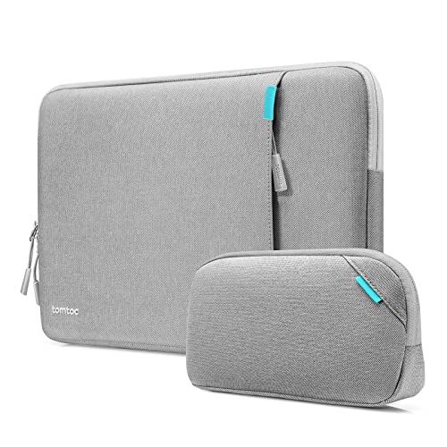 tomtoc 360°耐衝撃 パソコンケース 14インチ MacBook Pro M5/M4/M3/M2/M1 Pro/Max 2026-2021対応 保護 スリーブ ノートPCインナーバッグ ガジェットポーチ グレーas 4083ee95